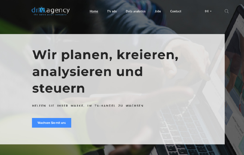 DRTV.agency website development screenshot 1